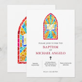 Moderne Minimalistische Kerk Glas mozaïek bijbel Kaart (Voorkant / Achterkant)