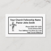 Moderne minimalistische kerkpastor Visitekaartjes (Voorkant)