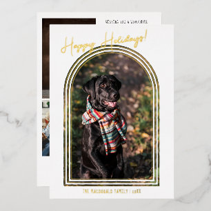 Moderne minimalistische kerst 5 Lijst fotografie Folie Feestdagenkaart