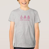 Moderne minimalistische kerstbomen Tri-Blend shirt (Voorkant)