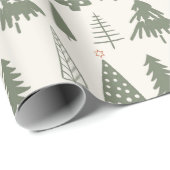 Moderne minimalistische kerstboom cadeaupapier (Rol Hoek)