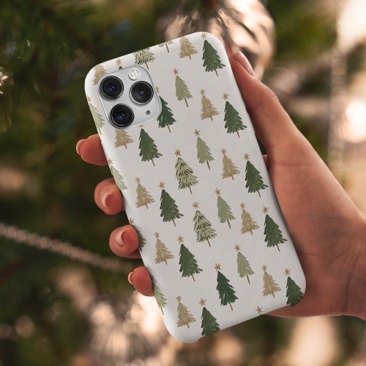 Moderne minimalistische kerstboom Case-Mate iPhone case
