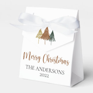 Moderne minimalistische kerstboom met Waterverf Bedankdoosjes