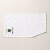 Moderne minimalistische Kerstboom Monogram Custom Bad Handdoek (Handdoek)
