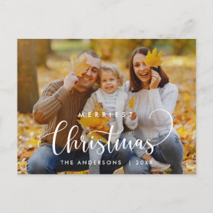 Moderne, minimalistische kerstfamilie Foto Briefkaart