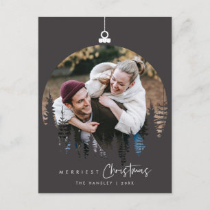 Moderne, minimalistische kerstfamilie Foto Briefkaart
