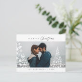 Moderne, minimalistische kerstfamilie Foto Briefkaart (Staand voorkant)