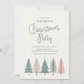 Moderne Minimalistische Kerstfeest Uitnodiging (Voorkant)