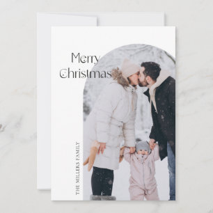 Moderne, minimalistische kerstfotokaart feestdagenkaart