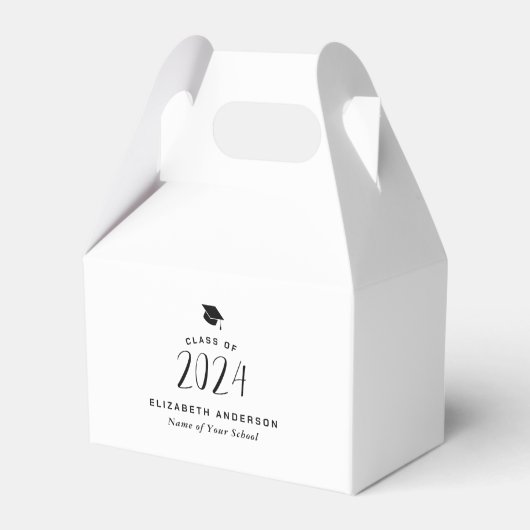 Moderne minimalistische klasse van 2024 Graduation Bedankdoosjes (Voorkant Zijde)