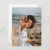 Moderne minimalistische Klasse van 2025 afstuderen Briefkaart (Voorkant / Achterkant)