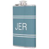 Moderne minimalistische klassieke monogrammen, gro heupfles (Links)