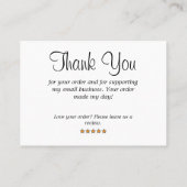 Moderne, minimalistische kleine onderneming - Hart Visitekaartje (Achterkant)