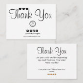 Moderne, minimalistische kleine onderneming - Hart Visitekaartje (Voorkant / Achterkant)