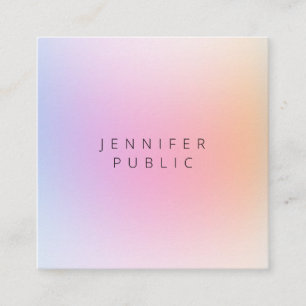 Moderne minimalistische kleurrijke professionele S Vierkante Visitekaartje