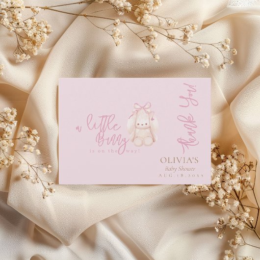 Moderne Minimalistische Konijn  Bedankkaart