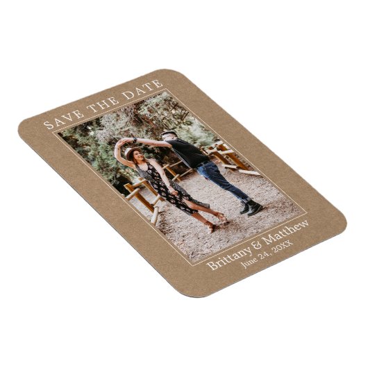 Moderne minimalistische kraft bespaart de datum magneet (Rechterzijde)