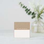 Moderne, minimalistische kraftprofessional vierkante visitekaartje (Staand voorkant)