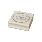Moderne minimalistische krans paar retour adres 	rubberstempel (Stempel)