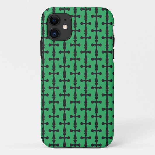 Moderne Minimalistische Kruis Hedendaagse Christel Case-Mate iPhone Case (Achterkant)