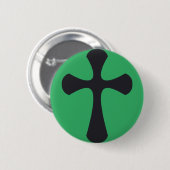 Moderne Minimalistische Kruis Hedendaagse Christel Ronde Button 5,7 Cm (Voorkant /achterkant)