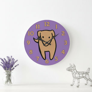 Moderne Minimalistische Kunst Wandklok Voor Honden Grote Klok