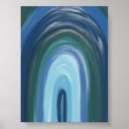 Moderne Minimalistische Kwaststreek Muurkunst Poster