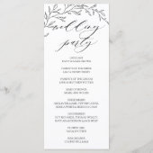 Moderne minimalistische Laurel Branch bruiloft pro Programma (Achterkant)