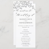 Moderne minimalistische Laurel Branch bruiloft pro Programma (Voorkant / Achterkant)