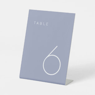 Moderne minimalistische lavender Paars tabelnummer Reclamebord Met Voetstuk