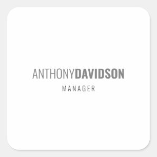 Moderne, minimalistische legant professional vierkante sticker