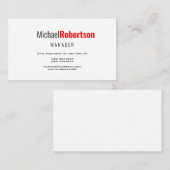 Moderne, minimalistische legant professional visitekaartje (Voorkant / Achterkant)