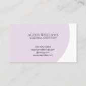 Moderne, minimalistische legant Script Professiona Visitekaartje (Achterkant)