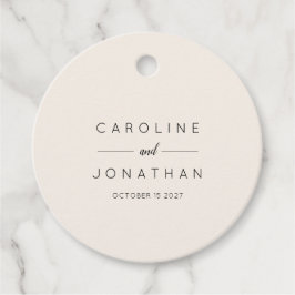 Moderne minimalistische legante aangepaste bruilof bedankjes labels