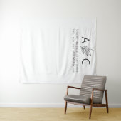 Moderne minimalistische legante bruiloft wandkleed (In Situ (horizontaal))