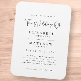 Moderne minimalistische legante eenvoudige bruilof magneet