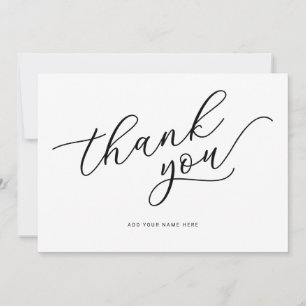Moderne Minimalistische Lettertype Bedankkaart