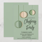 Moderne minimalistische leuke ornamenten kerstfees kaart (Voorkant / Achterkant)