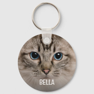 Moderne Minimalistische Leuke Zeggende Kattenliefh Sleutelhanger
