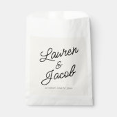 Moderne minimalistische lichte champagne bruiloft bedankzakje (Voorkant)