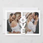 Moderne minimalistische liefde collage bruiloft kaart (Voorkant)