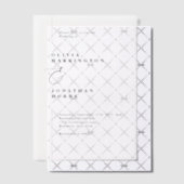 Moderne minimalistische lijn grens bruiloft vellum uitnodigingen (Offset (Uitnodiging))