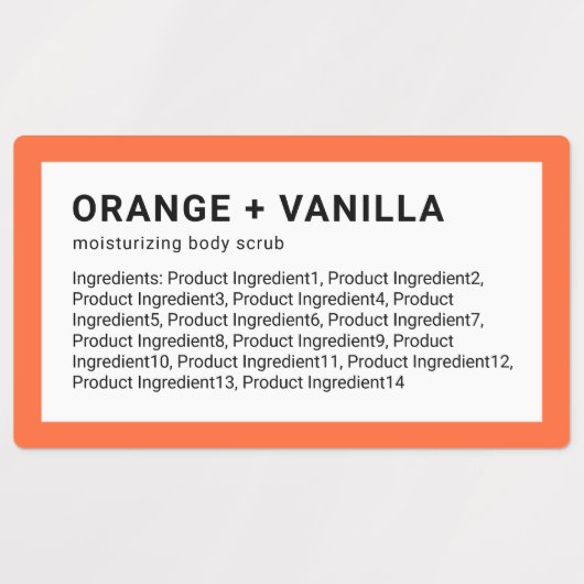 Moderne minimalistische lijst met aangepaste kleur labels (Design 1)