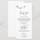 Moderne minimalistische locatie Hartelijk dank Programma (Voorkant / Achterkant)