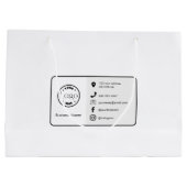 Moderne minimalistische Logo | Aangepaste pictogra Groot Cadeauzakje (Achterkant)