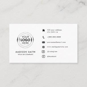 Moderne minimalistische Logo   Aangepaste pictogra Visitekaartje