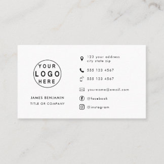 Moderne minimalistische Logo | Aangepaste pictogra Visitekaartje