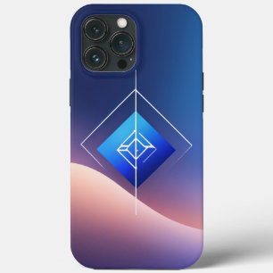 Moderne minimalistische Logo - Blauwe gradiënt iPhone 13 Pro Max Hoesje