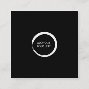 Moderne, minimalistische logo, eenvoudige zwarte p vierkante visitekaartje