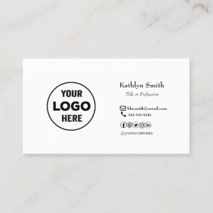 Moderne minimalistische LOGO Foto QR Code Professi Visitekaartje